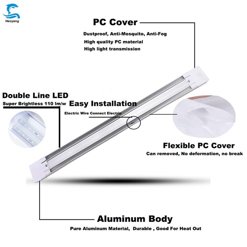 waterproof LED tube light fixture